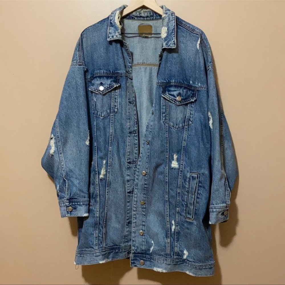 American Eagle oversized denim jacket